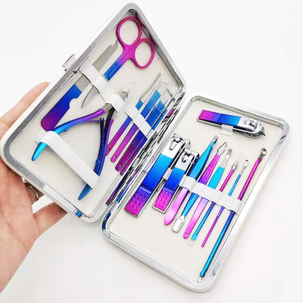 10 Pcs Rainbow Nail Cutter Set