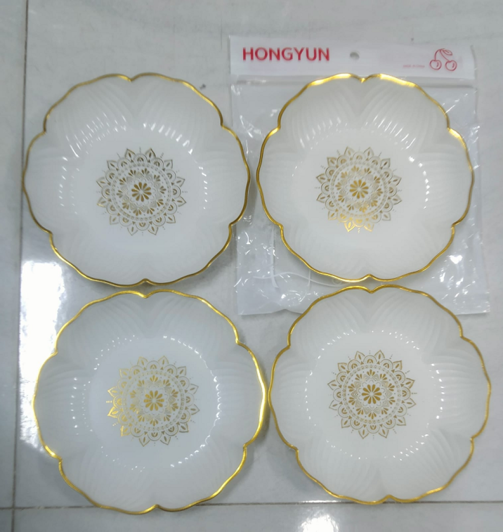 HONGYUN 4 Pcs Plastic Flower Bowl Set