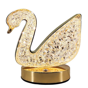 Swan Shaped Crystal LED Lamp photo 1