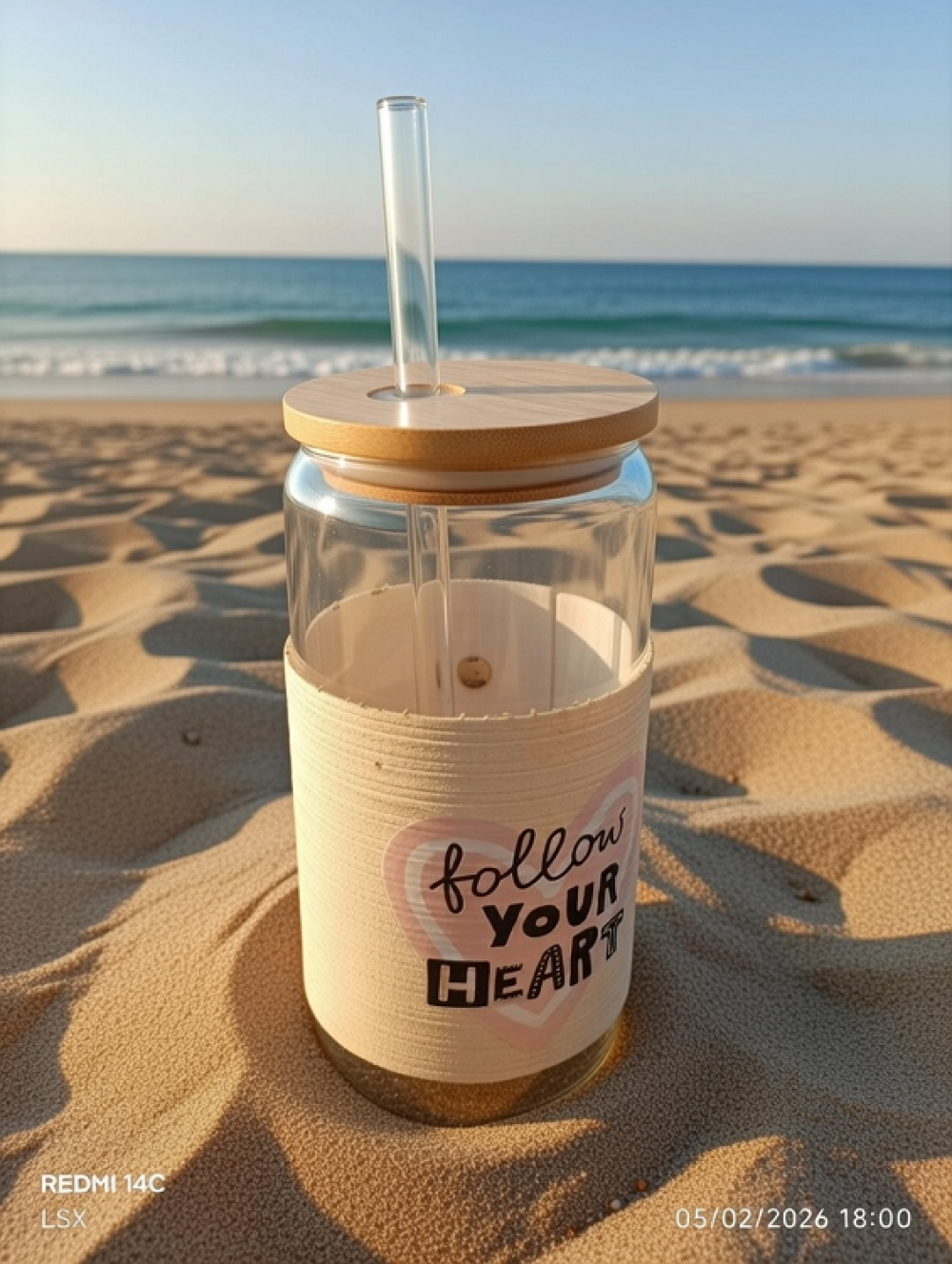 Oceara Glass Thumbler With Lid