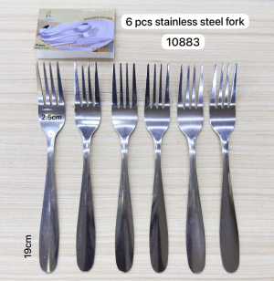 6 Pcs Stainless Steel Fork Spoon - 10883 photo 1