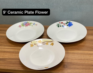 9 Inch Ceramic Plate - Flower 628-10 photo 1