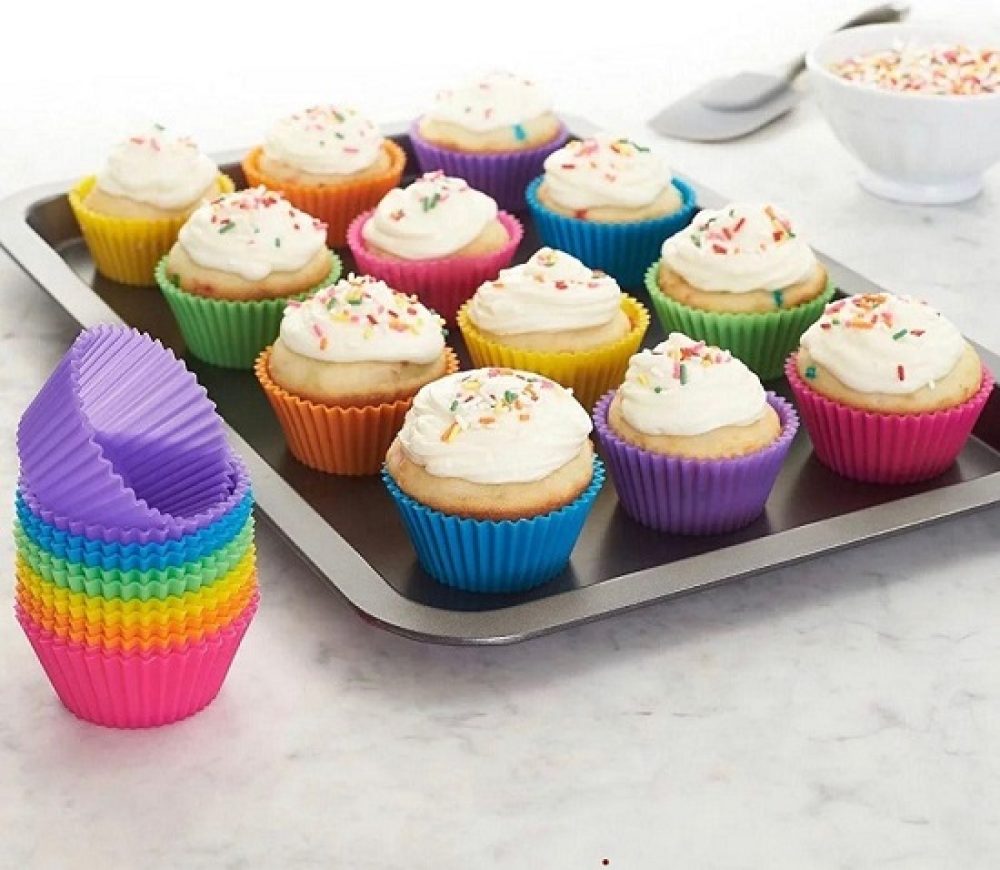 12 Pcs Silicone CupCake Mold
