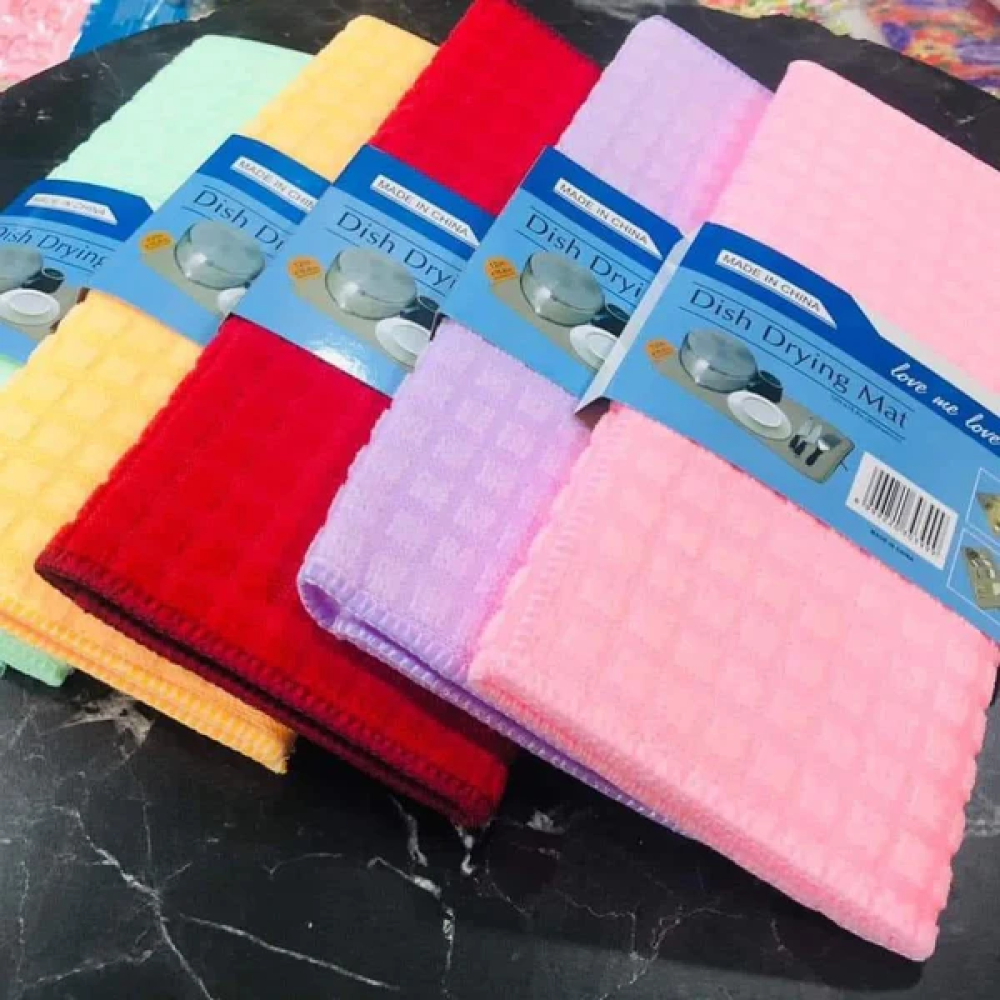 2 PCs Microfiber Dish Drying Mat